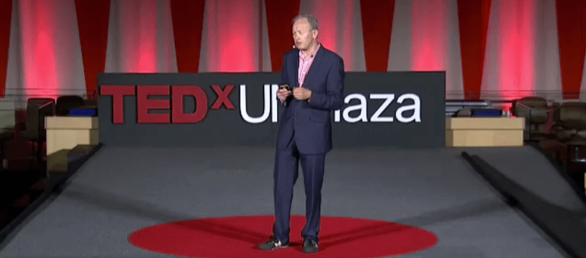 Paul Katz on stage at TedX UN Plaza