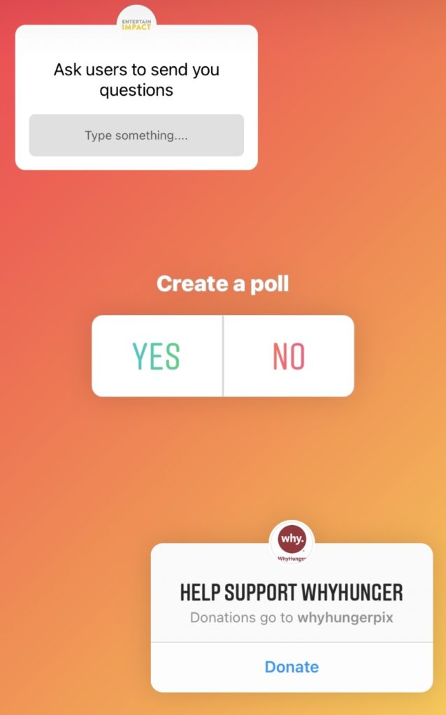 Use stickers, polls, and the donation button to engage donors on Instagram. 